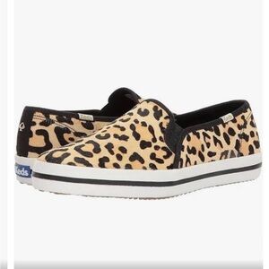KEDS x KATE SPADE Calf Hair Leopard Print Slip On Sneakers